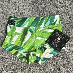 Kandi Kouture Green Leaf Print Dance Briefs